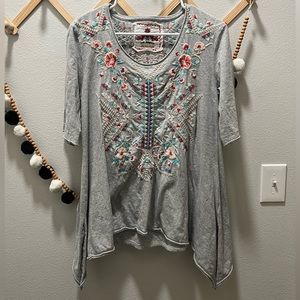 Johnny Was Embroidered Top